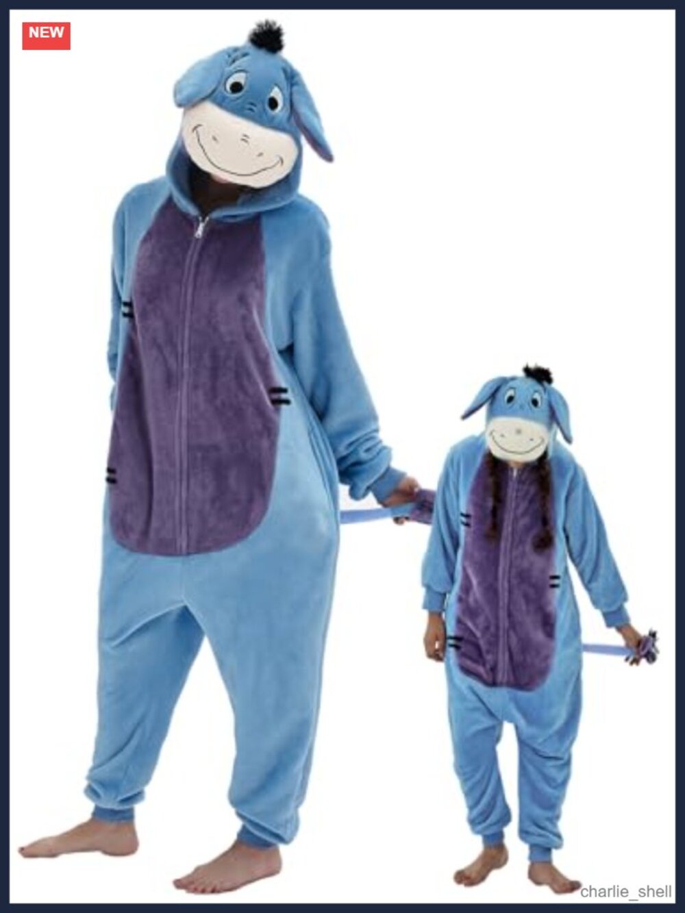 Unisex Adult Animal Onesie Pajama Halloween Costume Fleece Zip Up